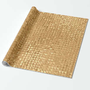 Papier Cadeau Feuille d'or sans soudure motif, parties scintilla