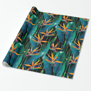 Papier Cadeau Feuille tropical de Schefflera imitant des fleurs