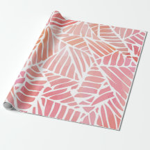 Feuilles Abstraits de Peach et Pink