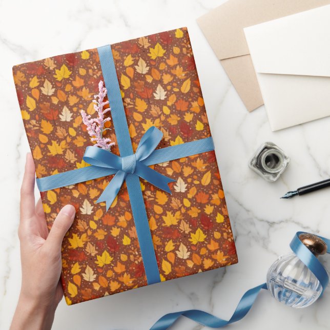 Papier Cadeau Feuilles d'automne (Cadeaux)