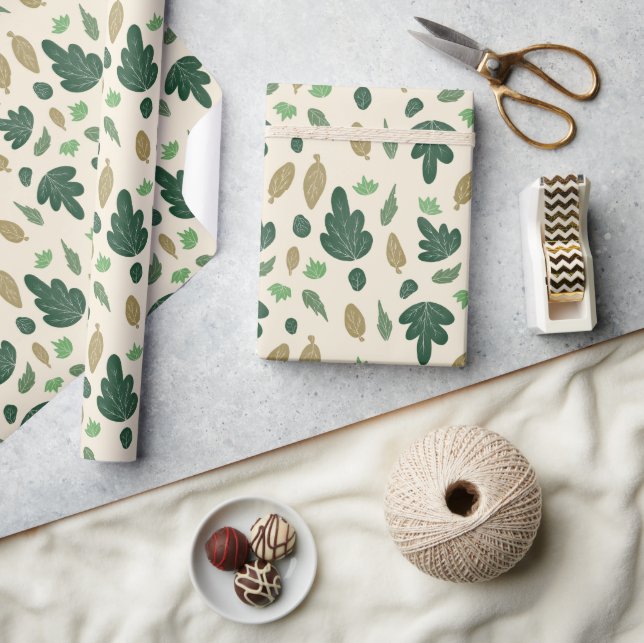 Papier Cadeau Feuilles d'automne confortables papier d'enveloppe (Artisanat)