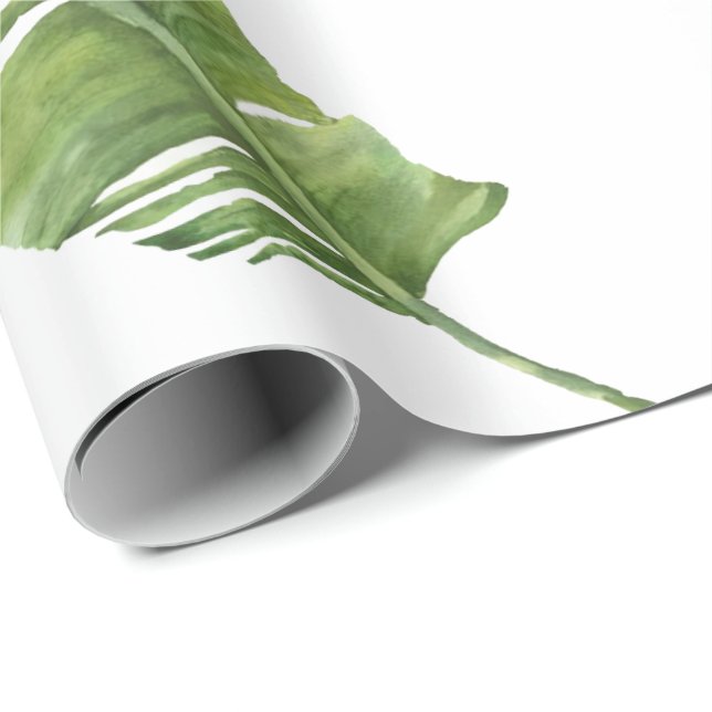 Papier Cadeau feuilles de banane enveloppant du papier (Coin rond)