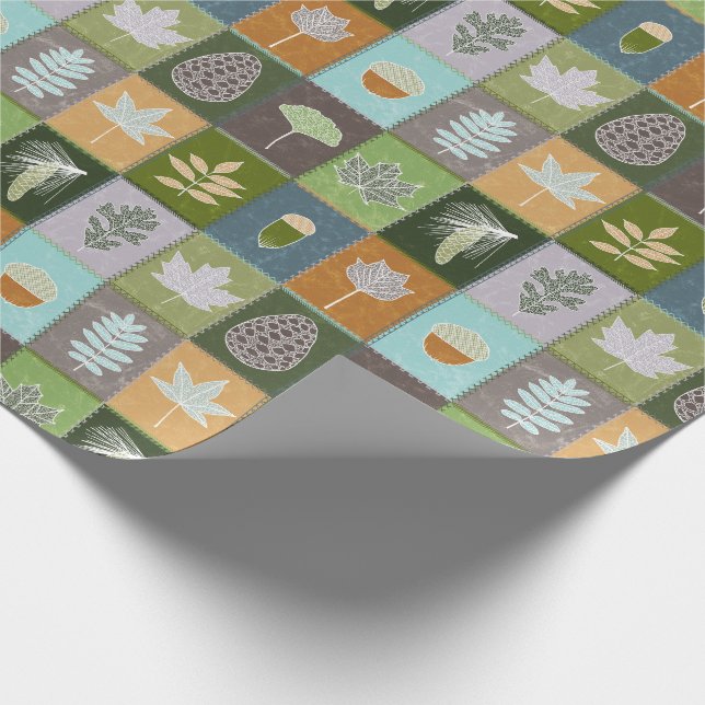 Papier Cadeau Feuilles d'été (Coin)