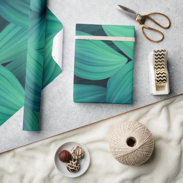 Papier Cadeau Feuilles tropicaux 11 (Artisanat)