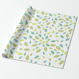Papier Cadeau Feuilles (Vertes)