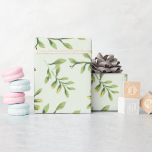 Papier Cadeau Feuilles verts du feuillage