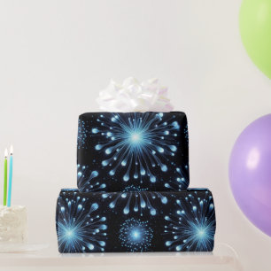 Papier Cadeau Feux d'Artifice Intenses