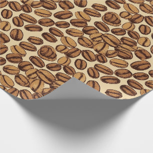 Papier Cadeau Fèves de café Rustique Motif Vintage No4