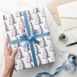 Papier Cadeau Fiançailles de Fête des mariées de gâteau Mariage 