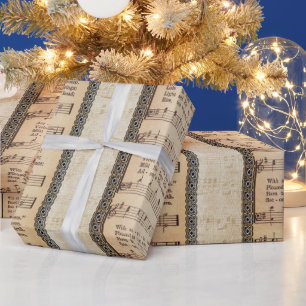 Papier Cadeau Fiche de Noël Musique Harald the Herald AngelsBeig