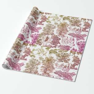 Papier Cadeau Fierté et préjugés Chevaux Toile d'or violet