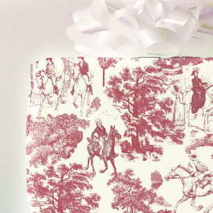 Papier Cadeau Fierté et préjugés Chevaux Toile rouge