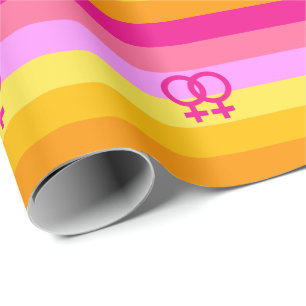 Papier Cadeau Fierté lesbienne de l'aube WLW