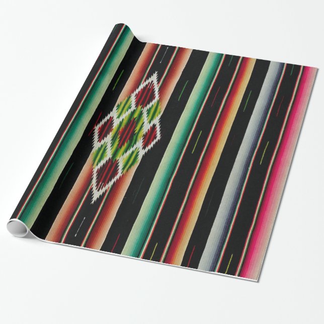 Papier Cadeau Fiesta espagnole traditionnelle couvrante (Déroulé)