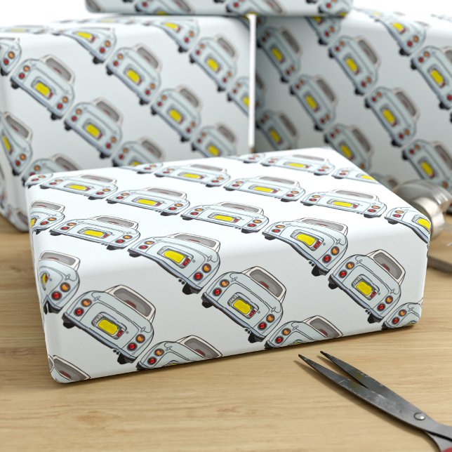 Papier Cadeau Figarations Pale Aqua Blue Figaro Papier à envelop (Fun figgy wrapping paper for your pale aqua figaro car gifts)