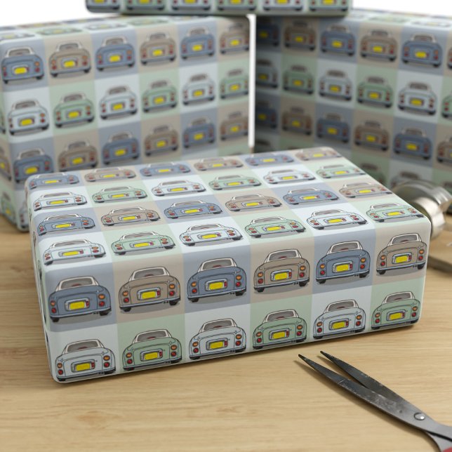 Papier Cadeau Figarations Saison Figaro Voiture Wrapping Papier (Cute figgy wrapping paper just for you. All the colours of the figaro cars based on the seasons)
