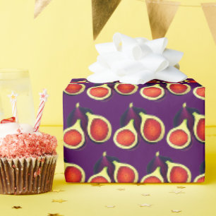 Papier Cadeau Figues violettes frites Ripe frites Fruit Fig Tree