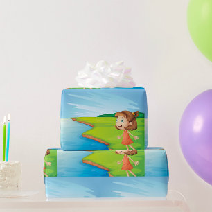 Papier Cadeau Fille au paysage naturel de la rivière