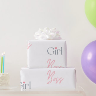 Papier Cadeau Fille Boss Word Texte Fille Design