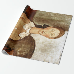 Papier Cadeau Fille en robe jaune, Modigliani