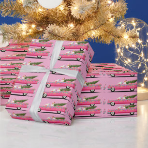PAPIER CADEAU FILLE EN ROSE CLASSIQUE CADDY NOËL