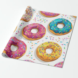 Papier Cadeau Fille Motif Donut
