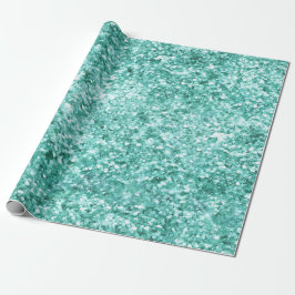 Papier Cadeau Fille Parties scintillant de menthe Confetti