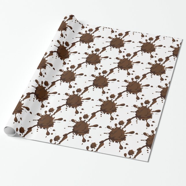 Papier Cadeau Fille sale Thunder_Cove Boue Splats (Déroulé)