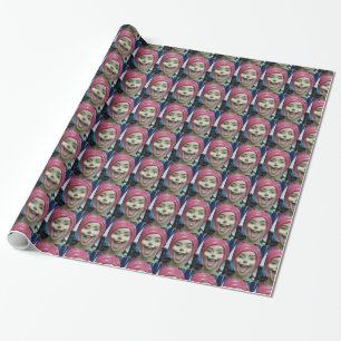 Papier Cadeau Fille surnaturelle riante folle de vallée de ~ de