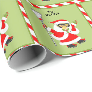 Papier Cadeau Filles crosse Cadeau de Noël