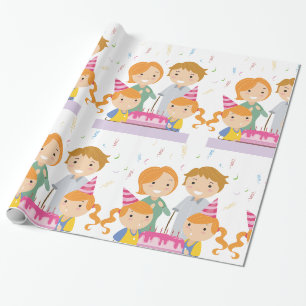 Papier Cadeau Filles jumelles