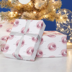 Papier Cadeau Filles Patinage artistique Rose Patinage sur glace