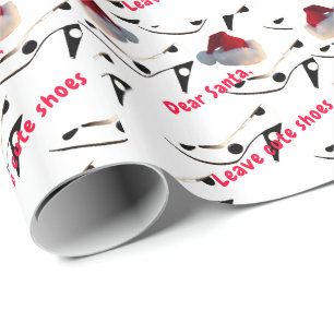 Papier Cadeau Filles qui aiment Chaussures Liste de Noël
