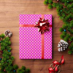 Papier Cadeau Fils Roses Rouges Avec Remplissage Sur Rose