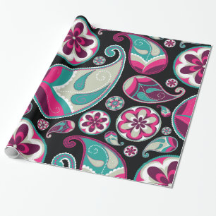 Papier Cadeau Fine Cool Abstraite Cute Girly Retro Mode