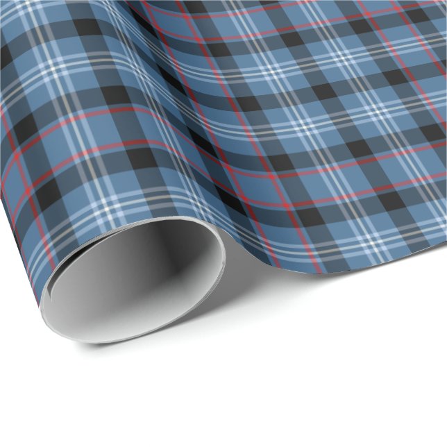 Papier Cadeau Fitzgerald Clan Tartan Irish Plaid Motif (Coin rond)