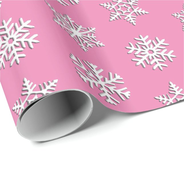 Papier Cadeau Flacons de neige blancs 3 jours, Arrière - plan pe (Coin rond)