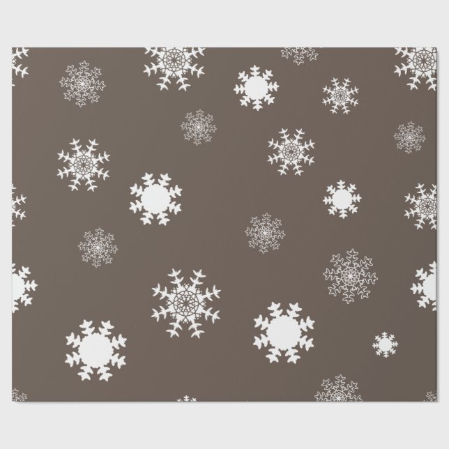 Papier Cadeau Flacons de neige monochromatique Brown tonique (Couture)