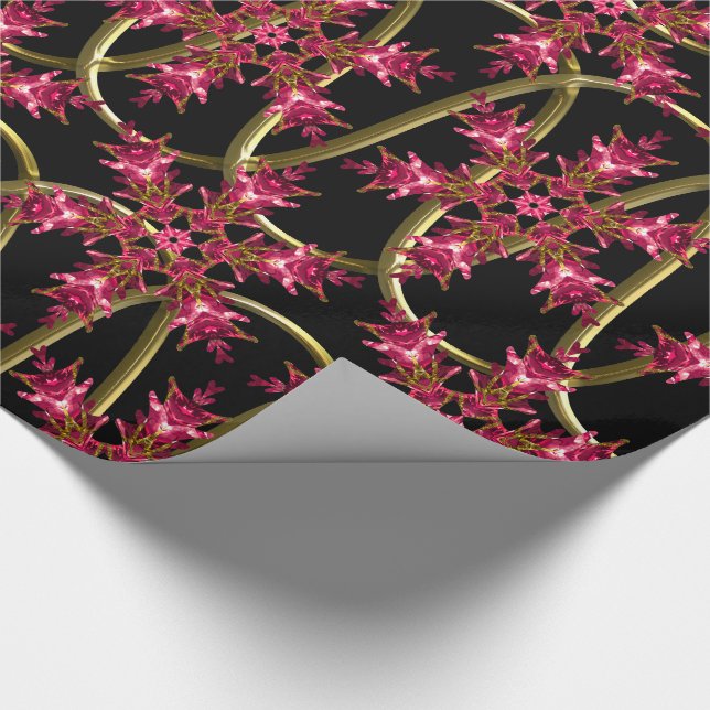 Papier Cadeau Flacons flottants roses (Coin)