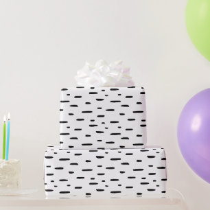 Papier Cadeau Flacons noirs et blancs modernes tribaux