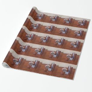 Papier Cadeau Flacons vintages et allumeur de hanche