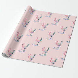Papier Cadeau Flamant rose