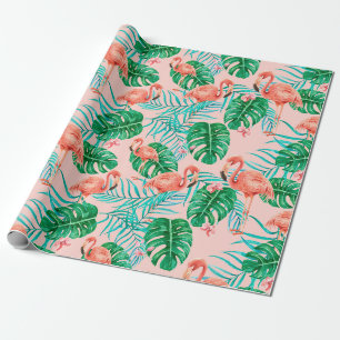 Papier Cadeau Flamant rose