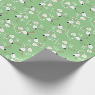 Papier Cadeau Flamant rose Baby shower de la petite tropicale