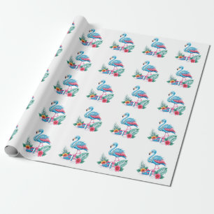 Papier Cadeau Flamant rose Chucks and Pearls Comma La Harris 202