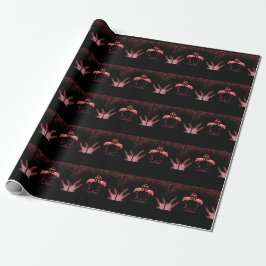 Papier Cadeau Flamant rose rose Amour - Valentine Be