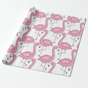 Papier Cadeau Flamant rose sans couture motif, design exotique v