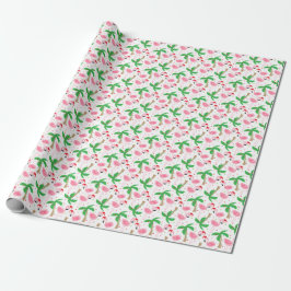 Papier Cadeau Flamants roses de Noël de plage tropicale Oiseaux
