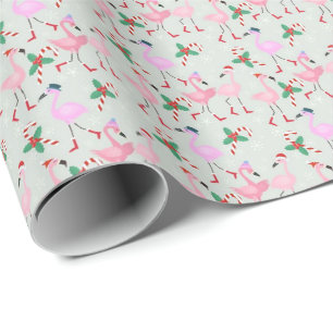 Papier Cadeau Flamants roses de sucre de canne papier d'envelopp