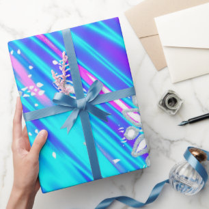 Papier Cadeau Flambeaux de parties scintillant